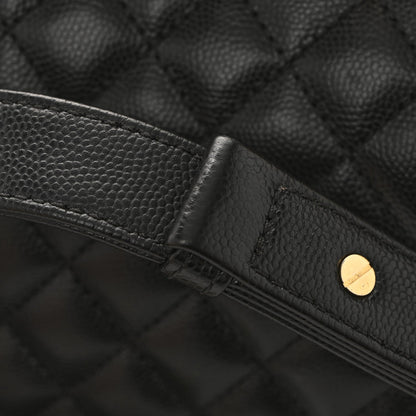 Caviar Quilted Small Boy Flap Black