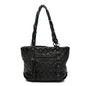 Distressed Lambskin Vintage Ligne Lady Braid Tote Black