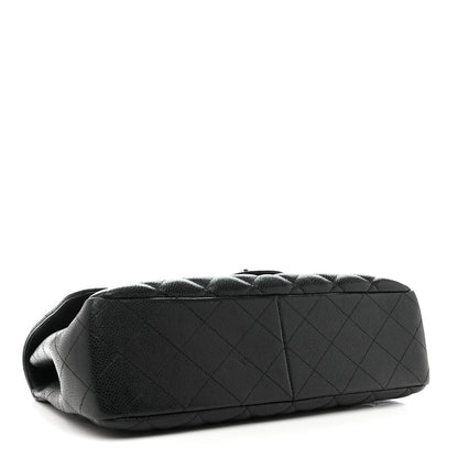 Caviar Quilted Jumbo Single Flap Black