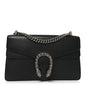 Pebbled Calfskin Small Dionysus Shoulder Bag Black