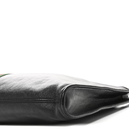 Calfskin Large Rajah Chain Tote Black