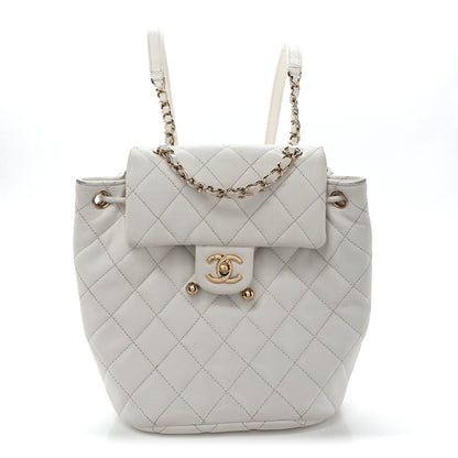 Caviar Quilted Mini Urban Spirit Backpack White