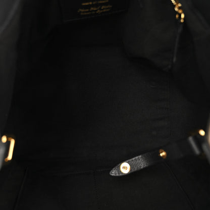 Grainy Calfskin House Check Small Canterbury Black