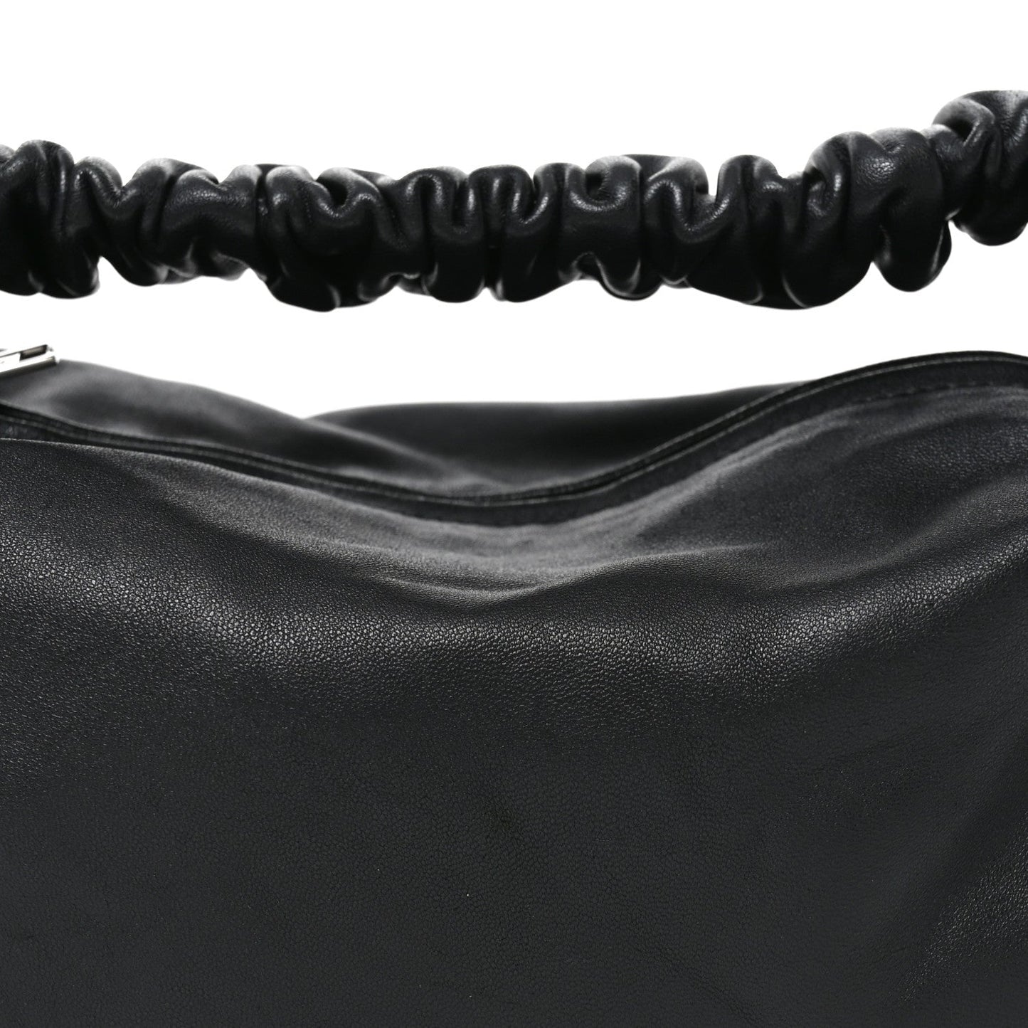 Lambskin Mini Scrunchie Bag Black
