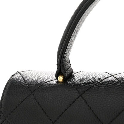 Caviar Quilted Jumbo Kelly Flap Black