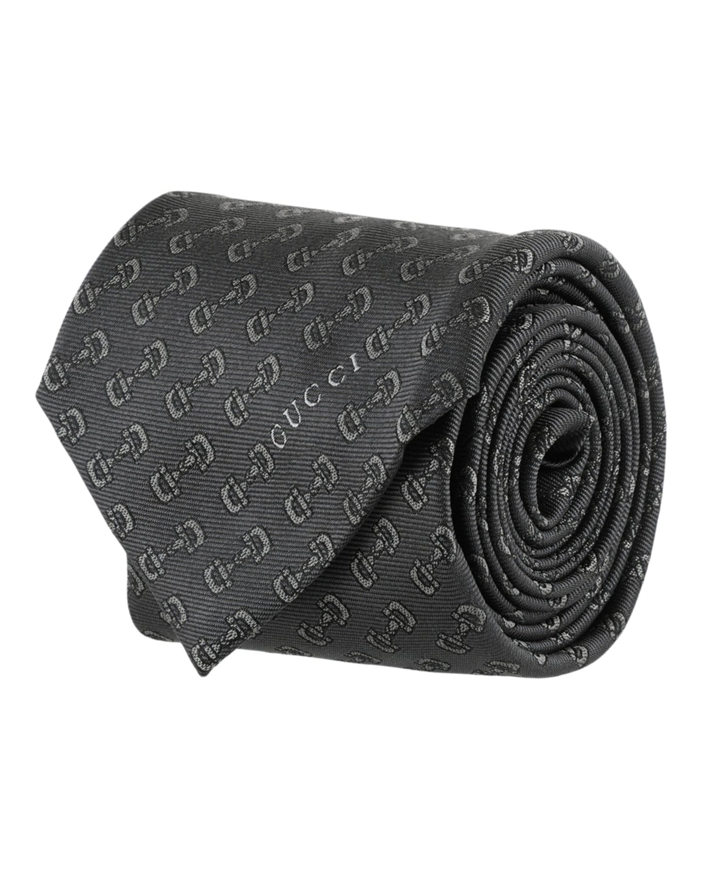 Gucci Mens Horsebit Silk Jacquard Tie
