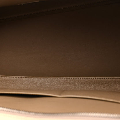 Drummed Calfskin Suede Medium Trapeze Dune
