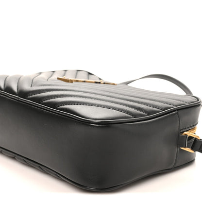 Calfskin Matelasse Monogram Lou Camera Bag Black