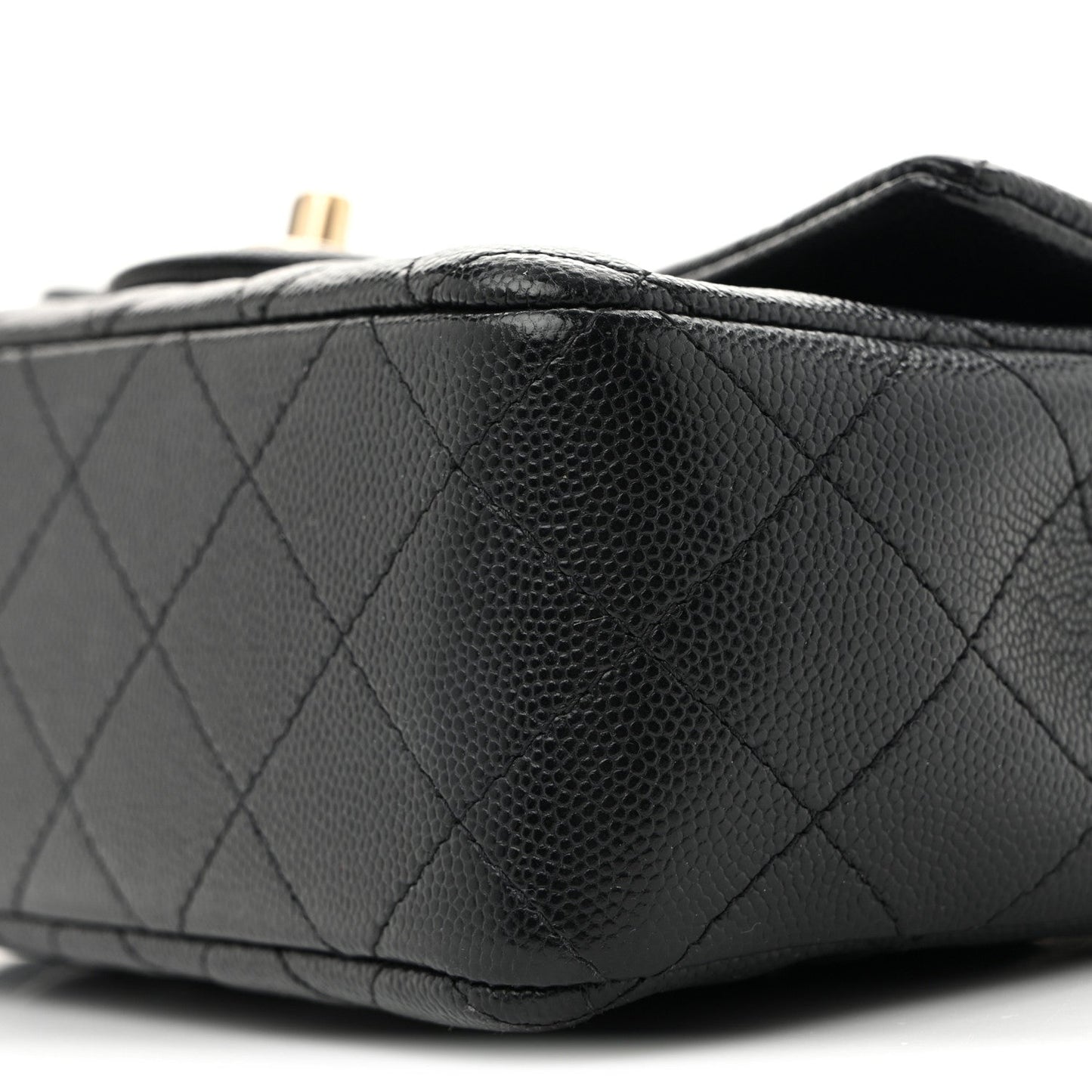 Caviar Quilted Mini Rectangular Flap Black