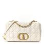Supple Calfskin Cannage Medium Caro Bag Ivory