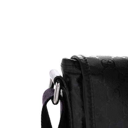Imprime Monogram Medium Double Buckle Flap Messenger Bag Black