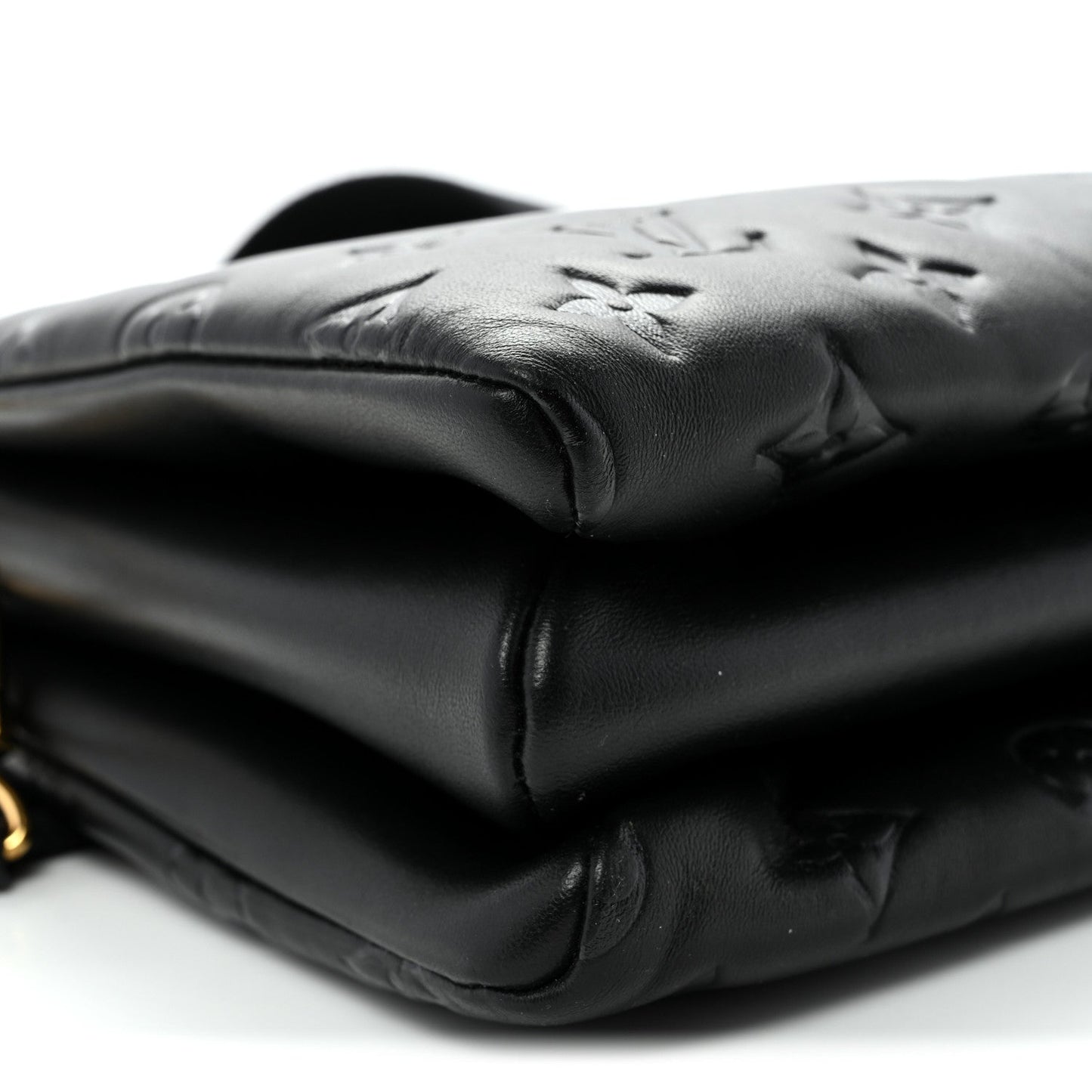 Lambskin Embossed Monogram Coussin PM Black