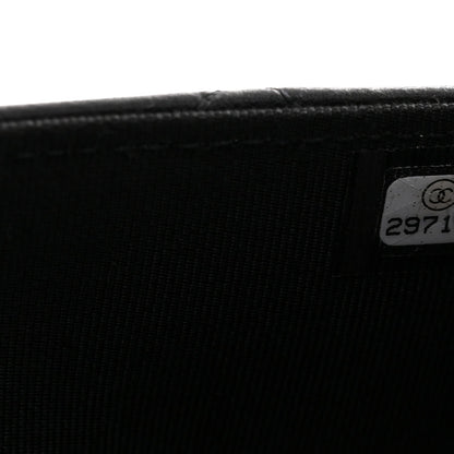 Lambskin Quilted Wallet On Chain WOC Black
