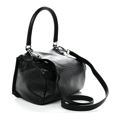 Sugar Goatskin Velvet Logo Small Pandora Black