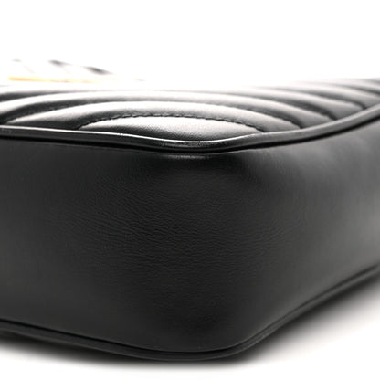 Calfskin Matelasse Monogram Lou Camera Bag Black