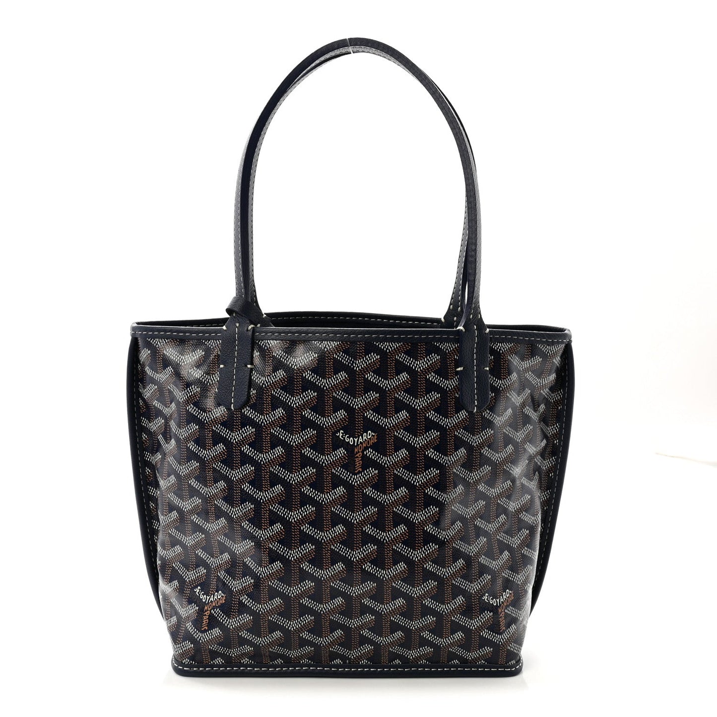 Goyardine Reversible Mini Anjou Navy
