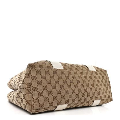 Monogram Medium Bamboo Bar Tote Off White