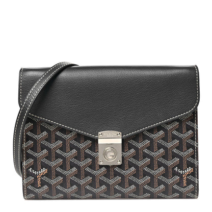 Goyardine Calfskin Chypre Wallet Pouch Navy