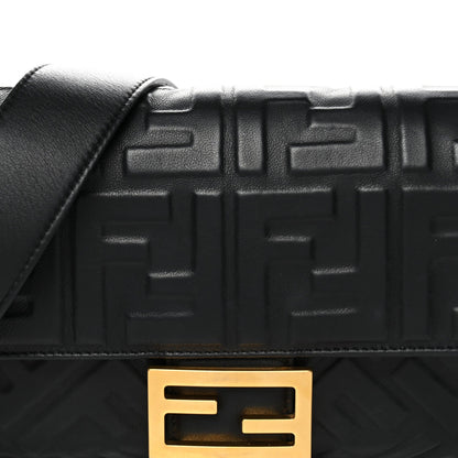 Nappa FF 1974 Embossed Baguette Black