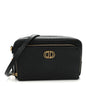 Grained Calfskin Caro Double Pouch Black