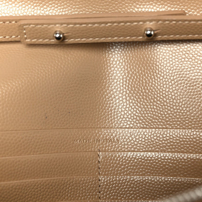 Grain De Poudre Matelasse Chevron Monogram Chain Wallet Taupe
