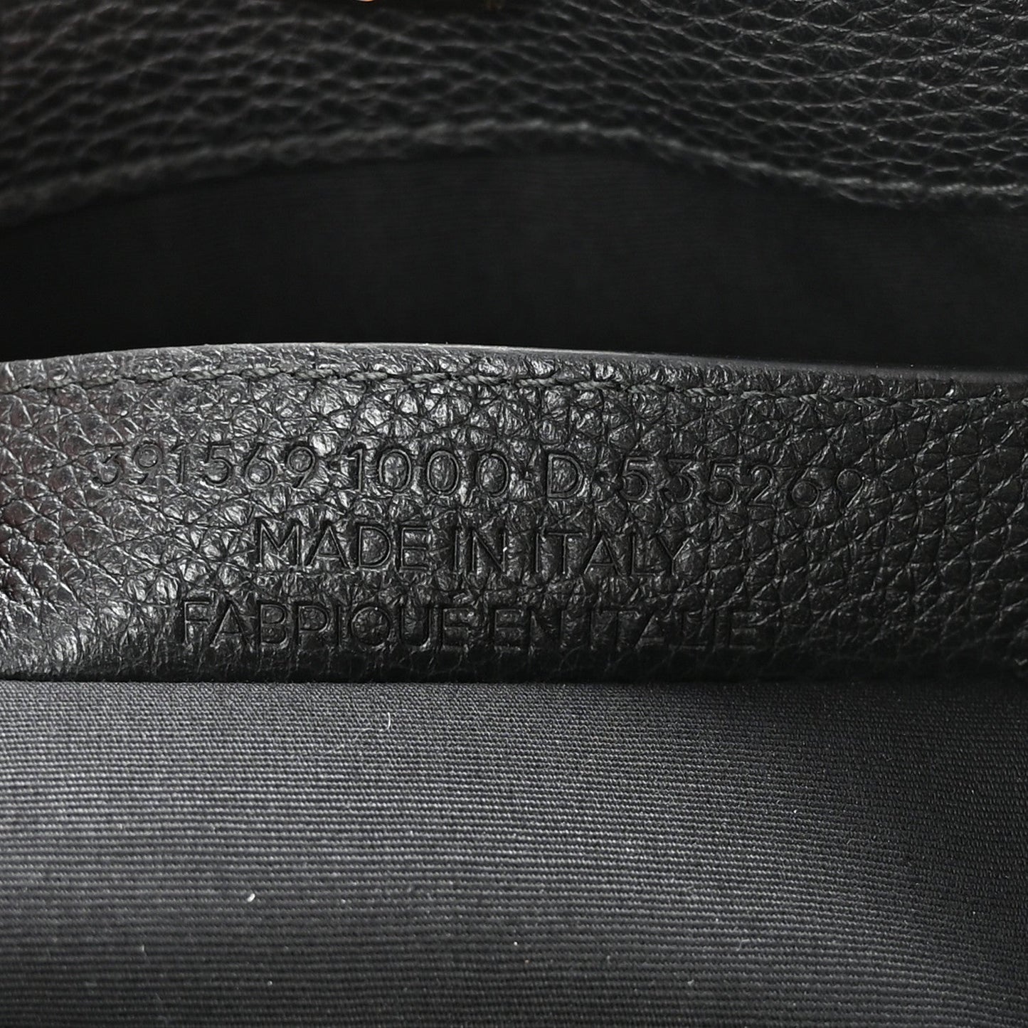 Calfskin Le Dix Soft Cabas M Shoulder Bag Black