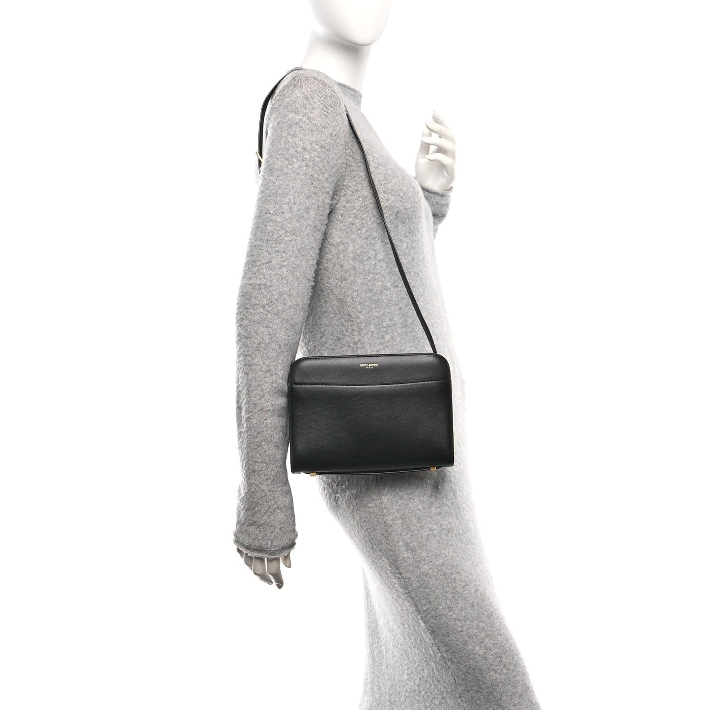 Calfskin Reverse Satchel Black