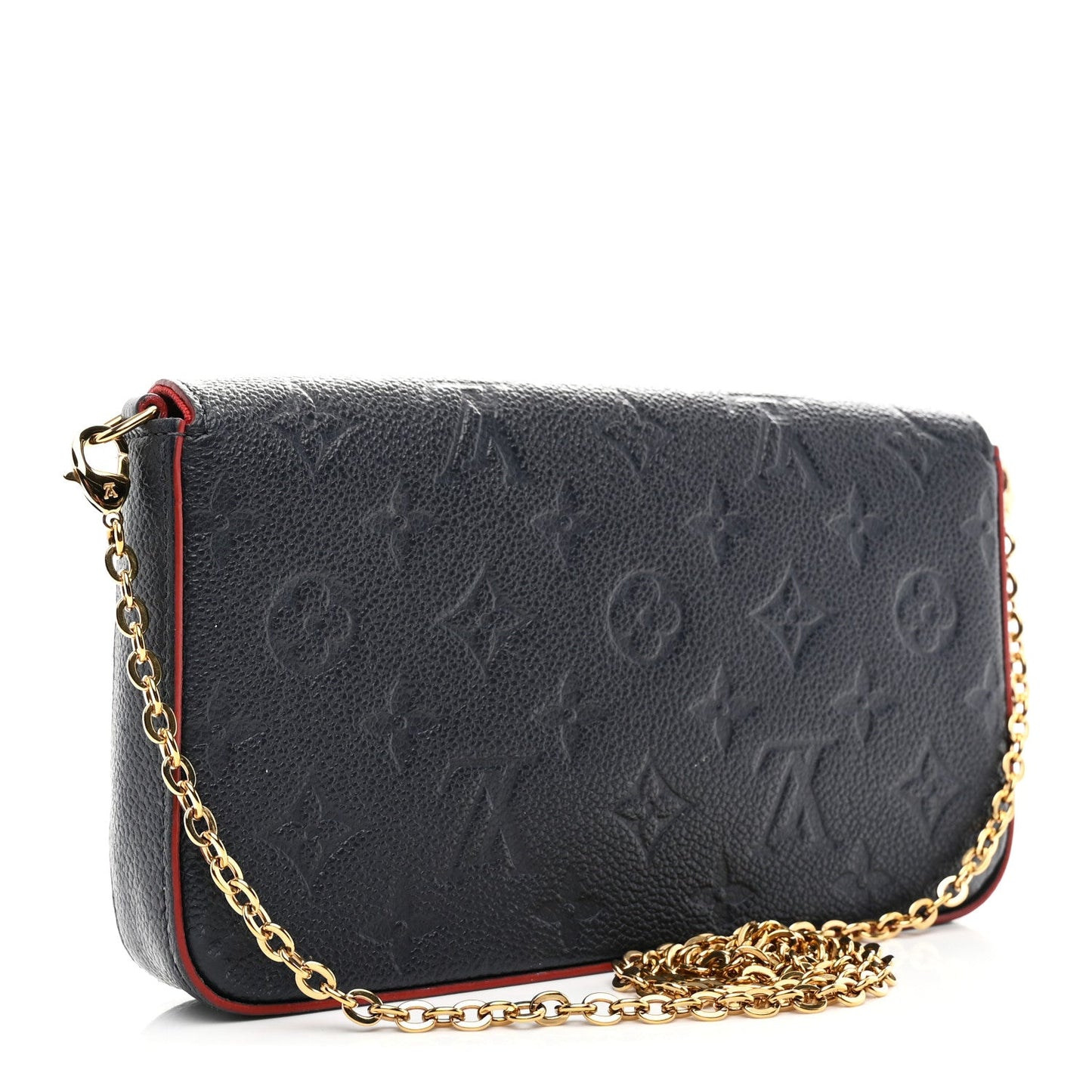 Empreinte Pochette Felicie Chain Wallet Marine Rouge