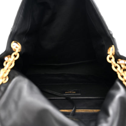 Lambskin Matelasse Monogram Large Jamie 4.3 Black