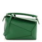 Calfskin Small Puzzle Edge Bag Tropical Green
