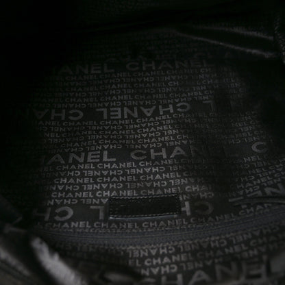 Suede Camellia Hobo Bag Black