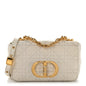 Calfskin Cannage Small Caro Bag Ivory