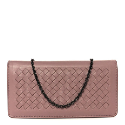 Nappa Intrecciato Continental Wallet on Chain Violet
