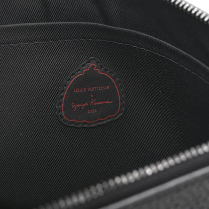 LV X YK Taurillon Monogram Pochette To-Go Black Red