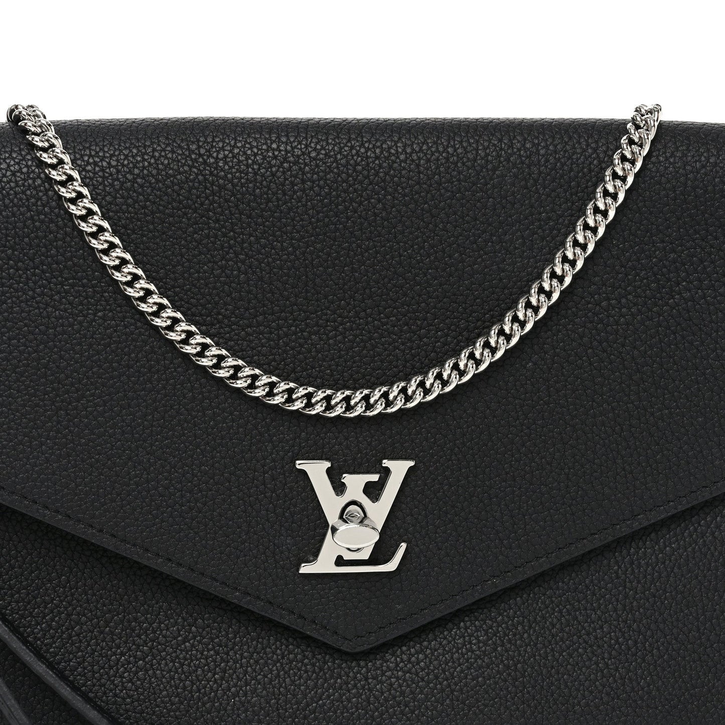 Soft Calfskin My Lockme Chain Pochette Black