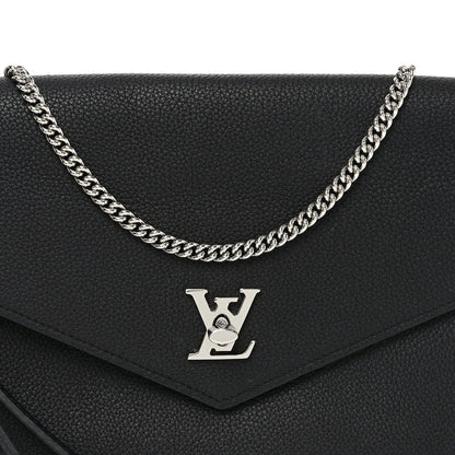 Soft Calfskin My Lockme Chain Pochette Black