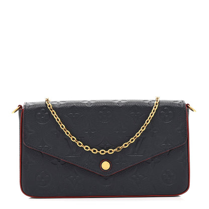 Empreinte Pochette Felicie Chain Wallet Marine Rouge