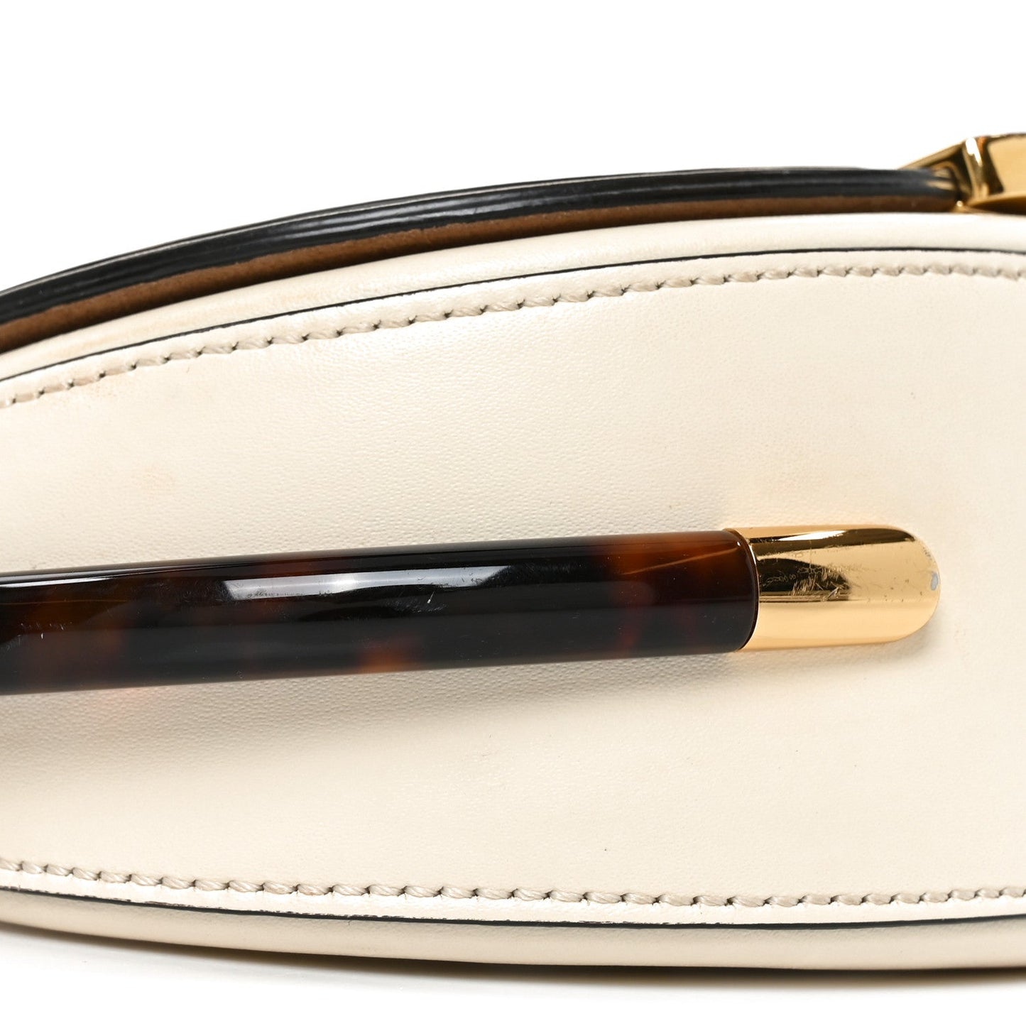 Vitello King Plexiglass Moonlight Shoulder Bag White Ice