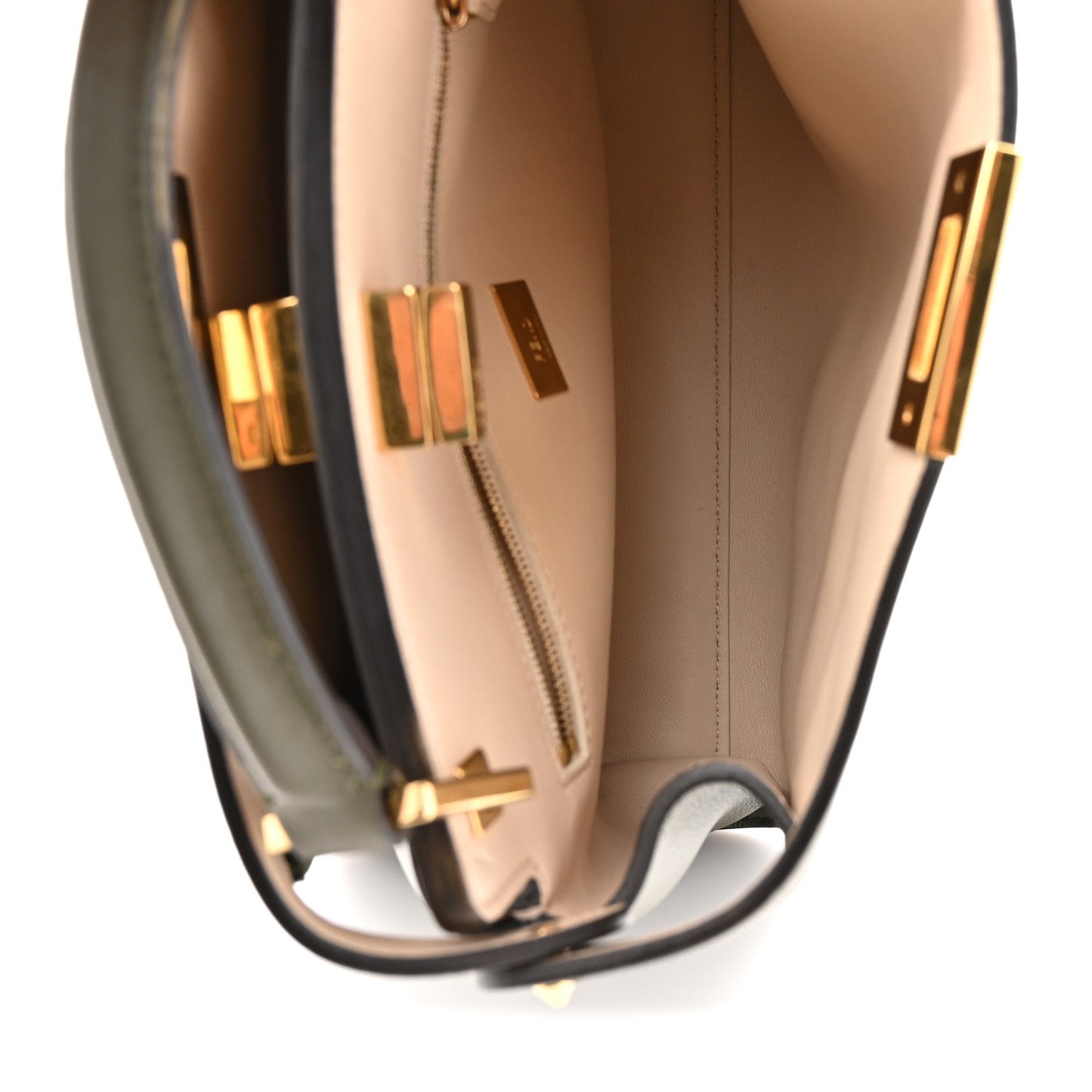 Vitello Tahiti Burro Medium Peekaboo Iconic Essentially Satchel Asparago Camelia