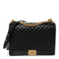 Caviar Quilted Large Boy Flap Black