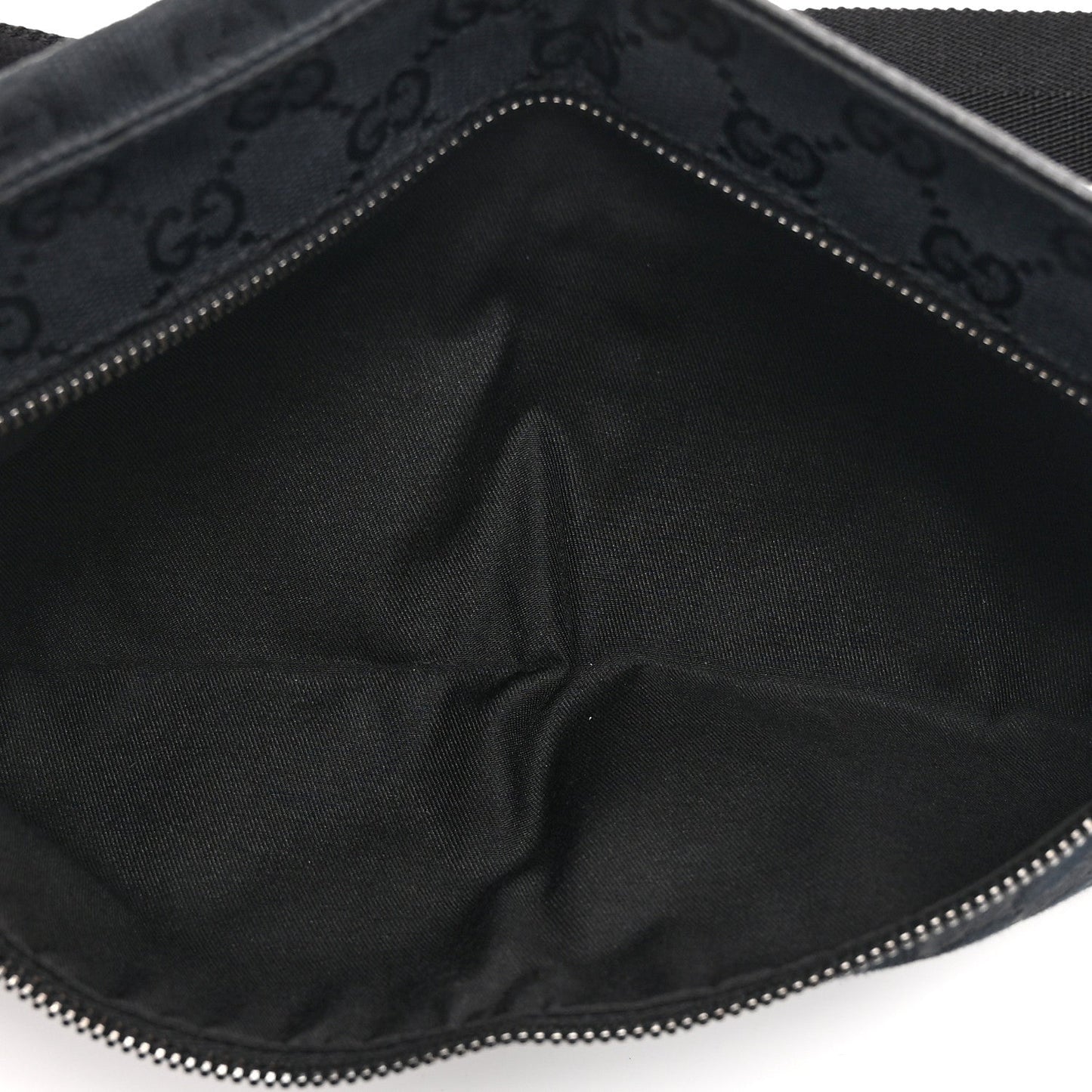 GG Monogram Double Pocket Belt Bag Black