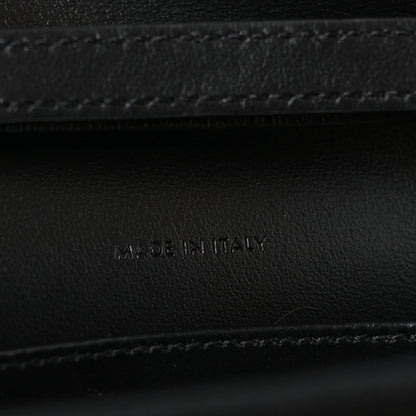 Shiny Calfskin Triomphe Margo Wallet on Chain Black