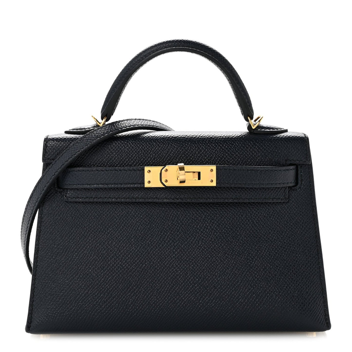 Epsom Mini Kelly Sellier 20 Bleu Indigo