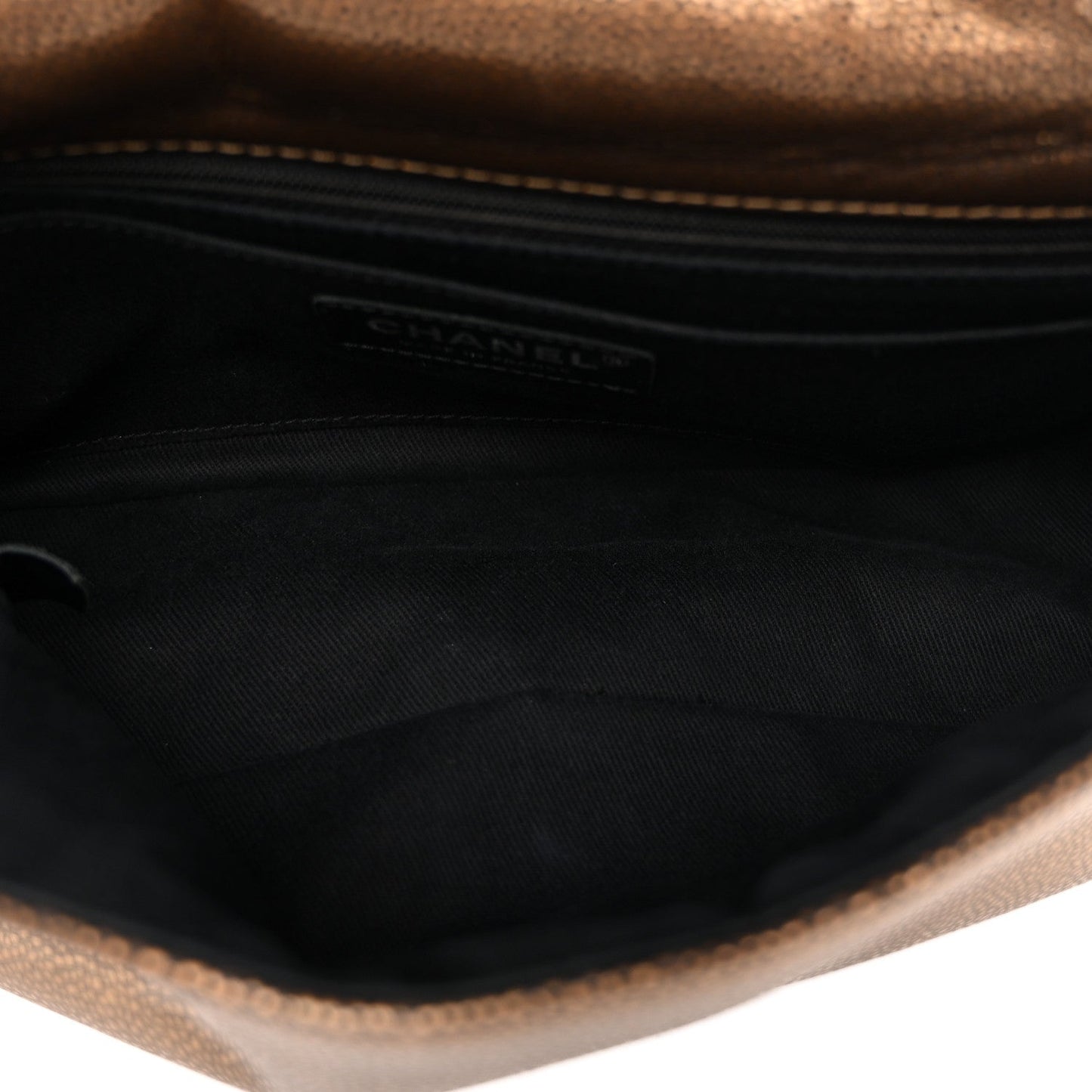 Metallic Caviar Medium Timeless CC Flap Bronze