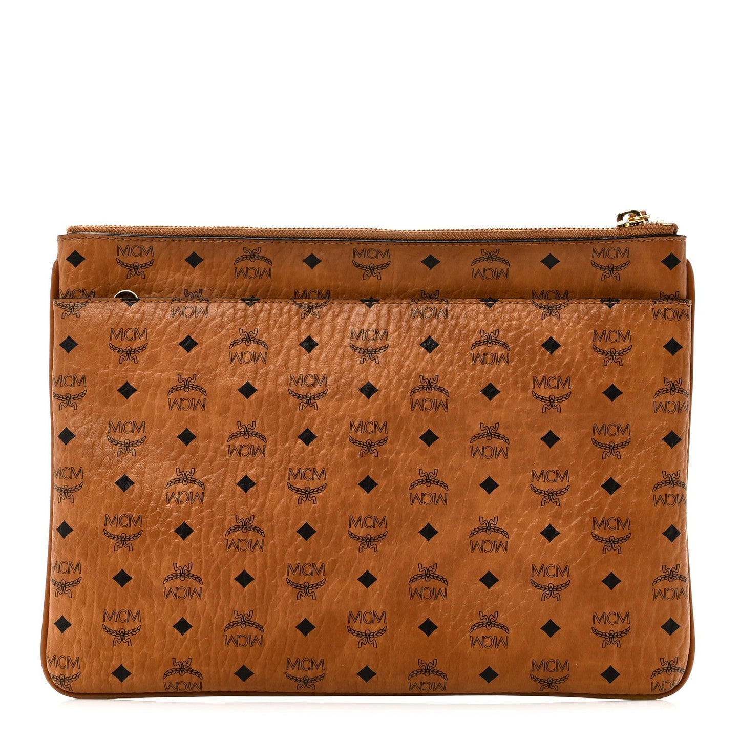 Visetos Medium Crossbody Pouch Cognac
