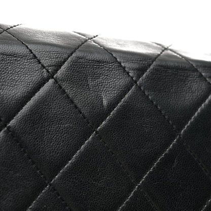 Lambskin Quilted Flap Bag Black