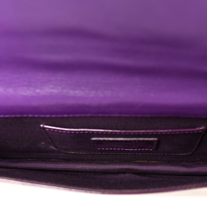 Patent Cannage Lady Dior Convertible Clutch Purple