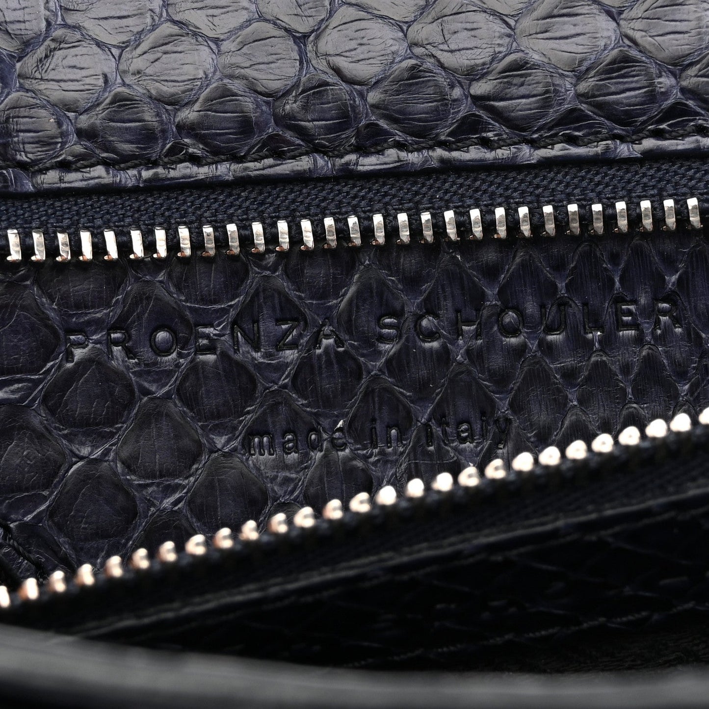 Snakeskin PS1 Pochette Clutch Blue