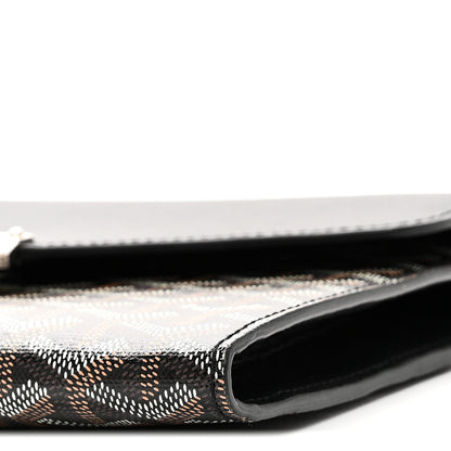 Goyardine Calfskin Chypre Wallet Pouch Black