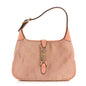 Metallic Monogram Lizard Jackie O Hobo Pink